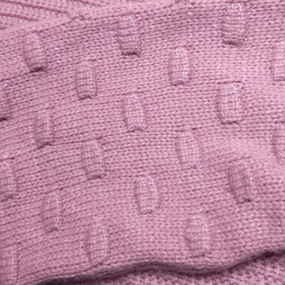 Pink lily Lilac purple knit sweater - Picture 3 of 6